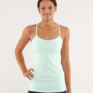 Lululemon Power Y Tank (mint green / light green) size 8, built in bra